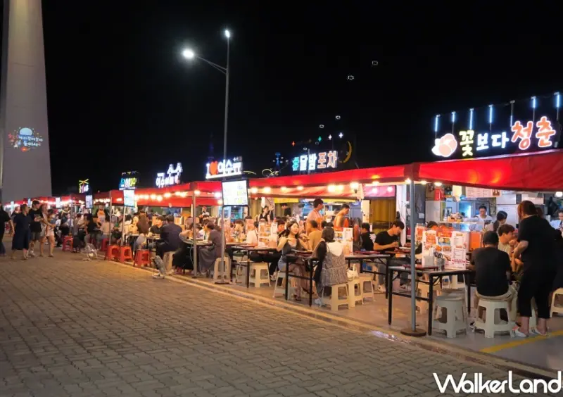 韓國麗水景點 浪漫小吃攤街/WalkerLand窩客島整理提供 未經許可不可轉載