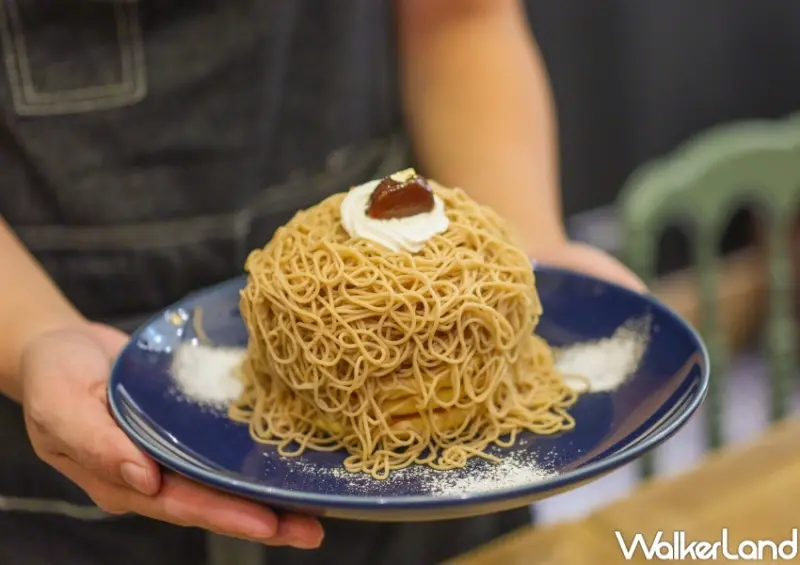 杏桃鬆餅屋 日本和栗 蒙布朗薄鬆餅 / WalkerLand窩客島整理提供 未經許可，不得轉載