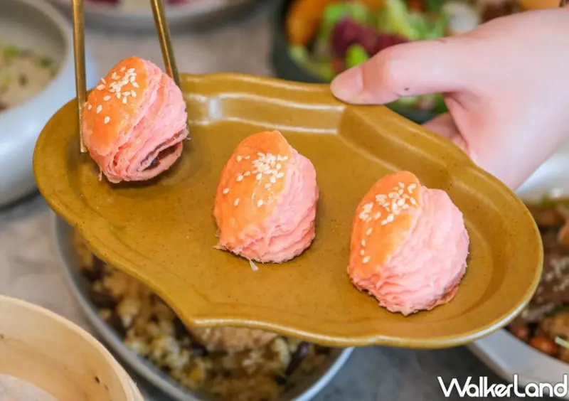 新店誠品裕隆城蔬食「養心沙龍」鬆化叉燒酥/ WalkerLand窩客島整理提供 未經許可不可轉載
