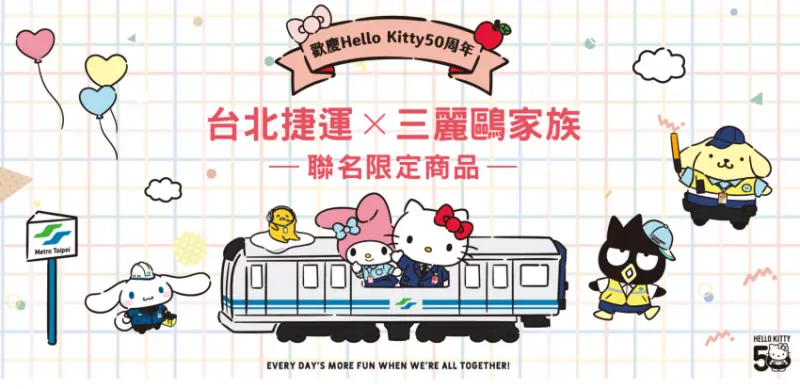 台北捷運Ｘ三麗鷗聯名/ WalkerLand窩客島整理提供 未經許可不可轉載