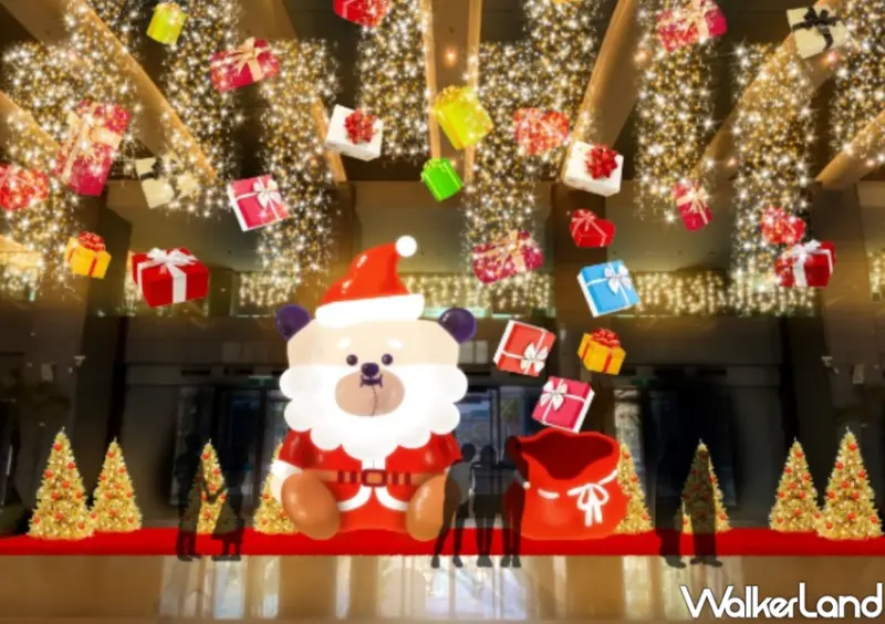 2023新北歡樂耶誕城 市府一樓大廳打卡點/ WalkerLand窩客島整理提供 未經許可不可轉載