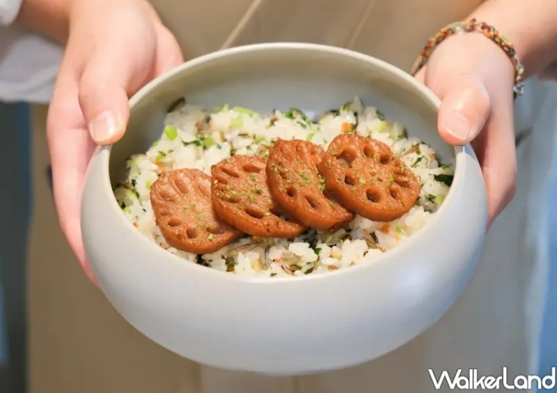 新店誠品裕隆城蔬食「養心沙龍」南洋蟹酥嫩蛋/ WalkerLand窩客島整理提供 未經許可不可轉載