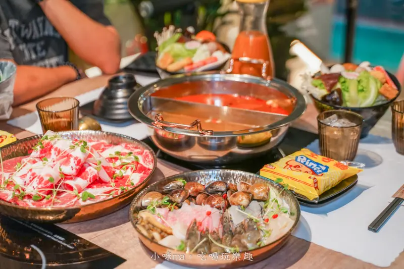 【市民大道火鍋】沐澤鍋物 MUZE｜吃火鍋也能賞畫作，爆量海陸雙人套餐12OZ肉肉搭配7種海鮮，集點尋寶還能免費請你吃火鍋，台北火鍋推薦