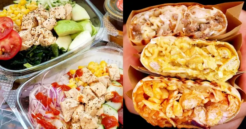 台中大里爆餡的手工捲餅，口味不少且濕潤夠味，裡面有起司、捲心麵和各種蔬菜，必吃!