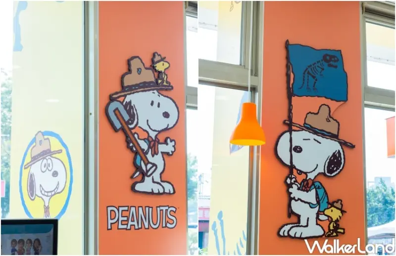 7-ELEVEN X考古恐龍史努比主題店 史努比牆面 / WalkerLand窩客島整理提供 未經許可，不得轉載