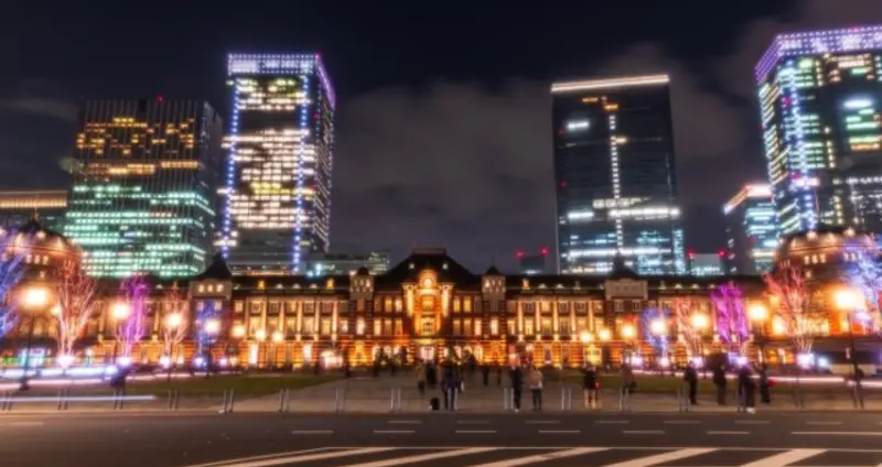 東京車站前的點燈活動歷史悠久，也最具代表性的點燈景點之一