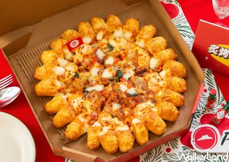 必勝客新品 炙烤大蝦嫩牛比薩  / WalkerLand窩客島整理提供 未經許可，不得轉載