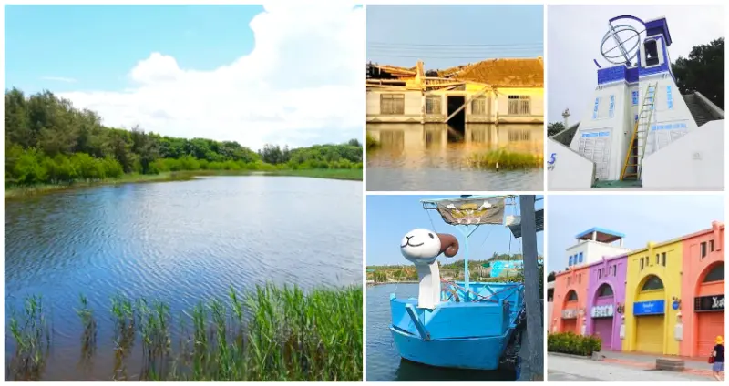 嘉義東石5個打卡點！東石一日海線遊「百萬海景馬桶、海中古厝廢墟、馬卡龍彩色屋」領軍開玩，再遊「全台最大溼地」賞鳥樂。