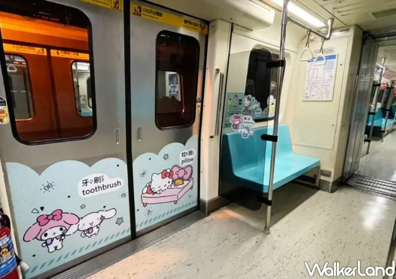 台北捷運Ｘ三麗鷗車廂 / WalkerLand窩客島整理提供 未經許可不可轉載