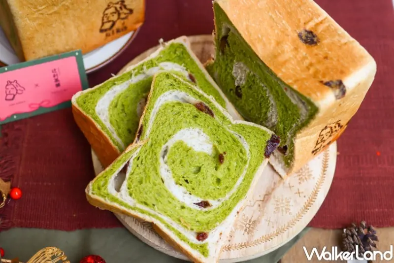 niko bakery X 辻利茶舗 抹茶草莓生吐司 切片  / WalkerLand窩客島整理提供 未經許可，不得轉載