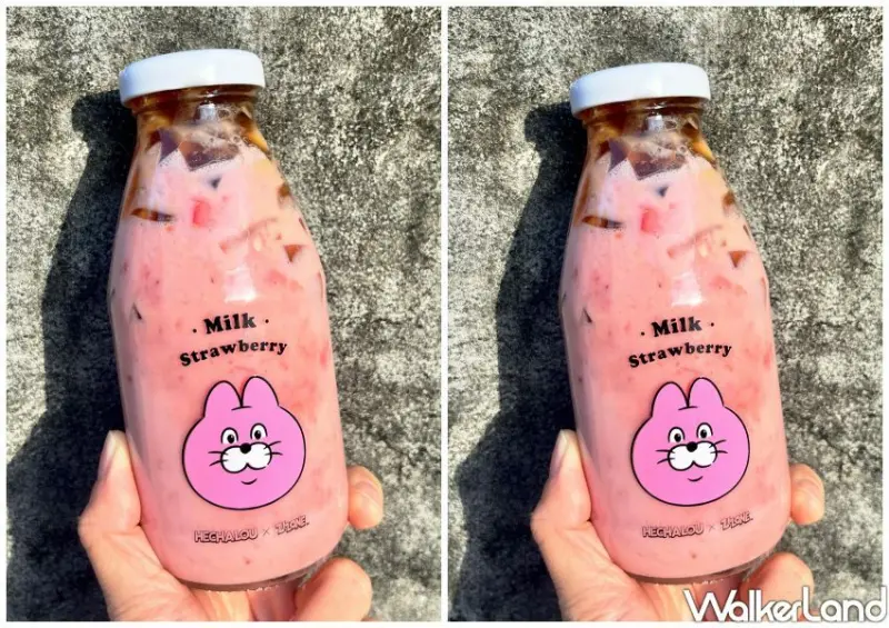 鶴茶樓草莓飲料 / WalkerLand窩客島整理提供 未經許可不可轉載