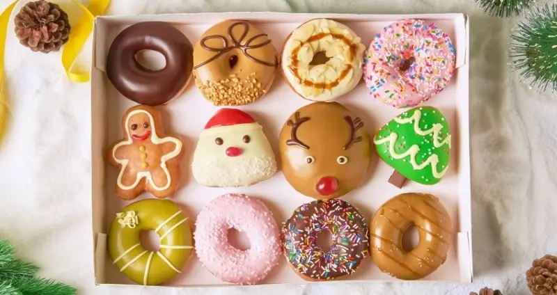 聖誕節必吃甜甜圈！Krispy Kreme「閃耀聖誕」甜甜圈禮盒，甜甜2023聖誕節、也甜甜彼此的心。