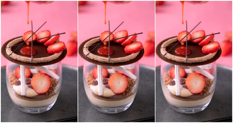 還有宛如如藝術品草莓聖代（いちごパフェ）