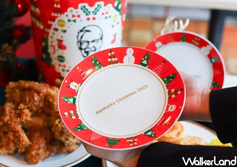 肯德基耶誕新品 聖誕巨大桶 年度限定聖誕瓷盤  / WalkerLand窩客島整理提供 未經許可，不得轉載