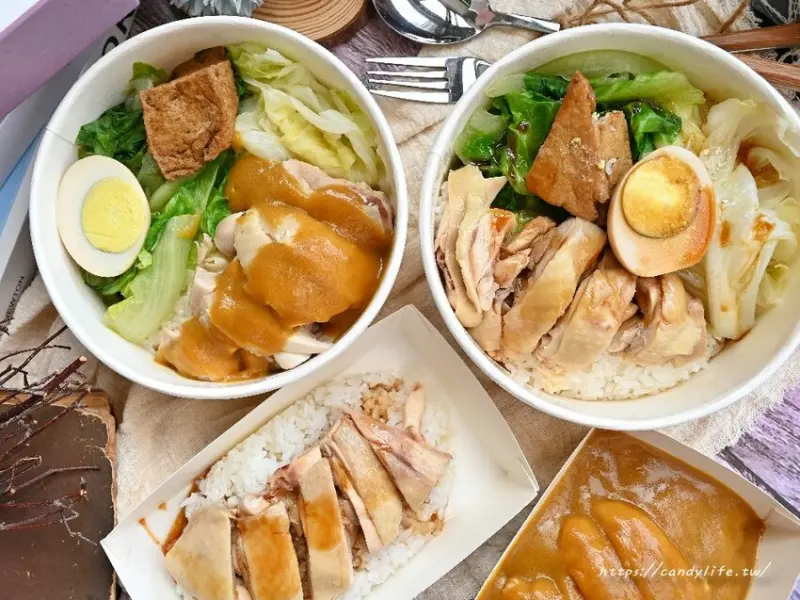 丞星丞雞肉飯｜這間雞肉飯不是雞肉絲，可以吃到整塊雞腿肉！肉質超軟嫩，搭配水煮蔬菜，台中健康餐盒推薦～