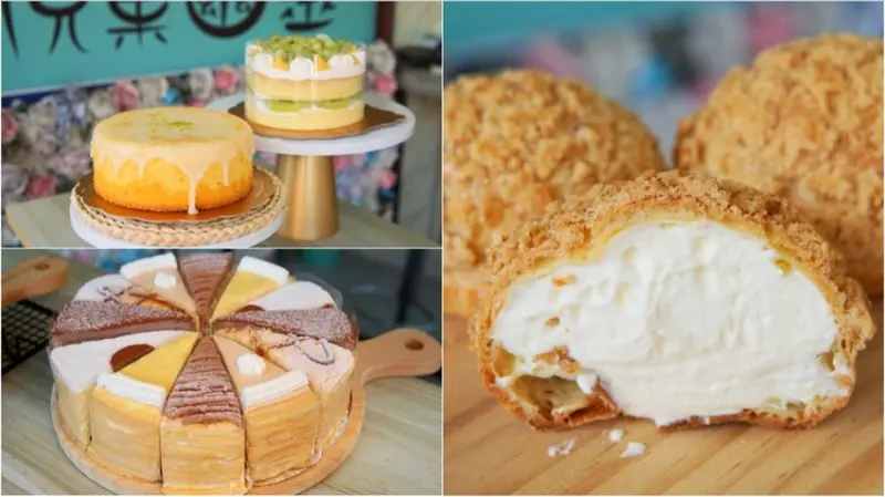 倪菓幽靈千層蛋糕｜台中必買甜點推薦！回購率超高手作千層蛋糕、招牌爆漿菠蘿泡芙！