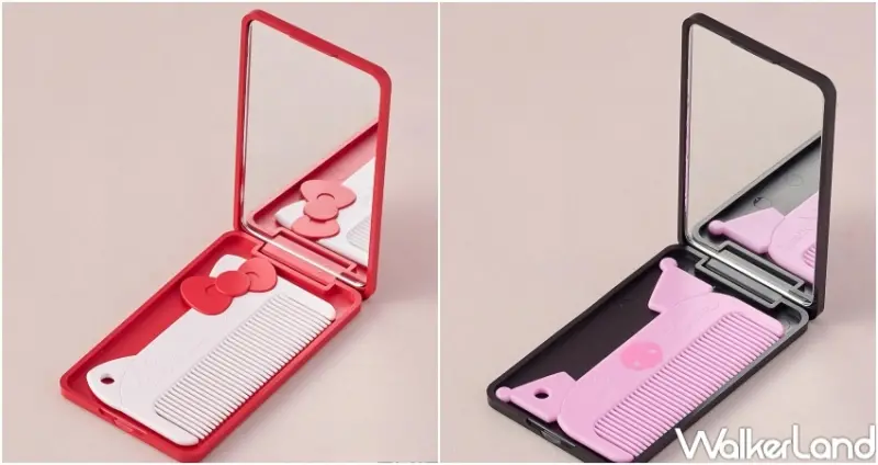 Hello Kitty造型梳鏡組  / WalkerLand窩客島整理提供 未經許可，不得轉載