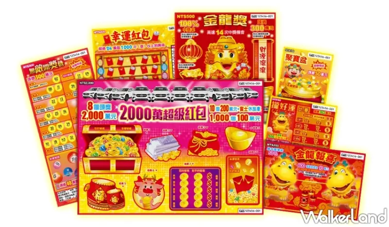 2024龍年刮刮樂17款中獎率、最高獎金搶先看