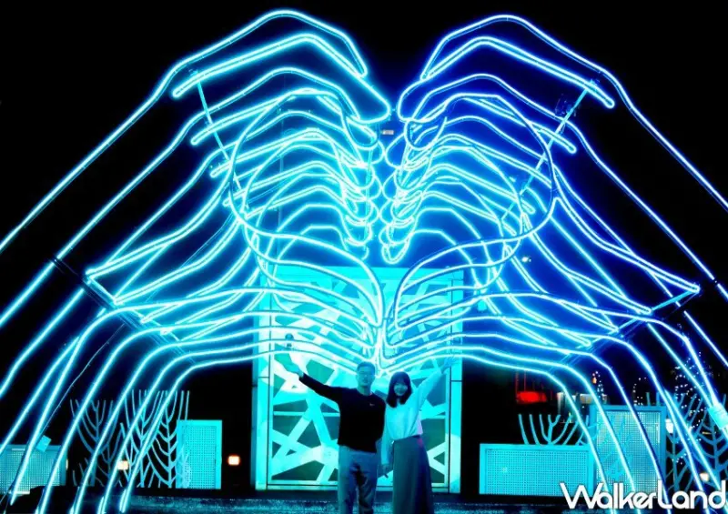 新莊中港大排光雕 / WalkerLand窩客島整理提供 未經許可不可轉載。