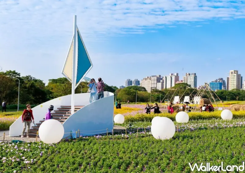 古亭河濱公園花海 / WalkerLand窩客島整理提供 未經許可不可轉載。