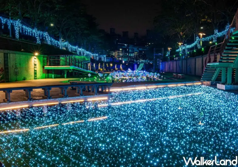 新莊中港大排光雕 / WalkerLand窩客島整理提供 未經許可不可轉載。