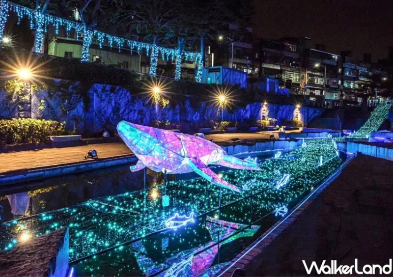新莊中港大排光雕 / WalkerLand窩客島整理提供 未經許可不可轉載。