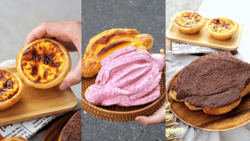 加熊賀羅宋專賣-明太子、黃金起士特色羅宋麵包!台南必吃的羅宋麵包~另外還有奶露和葡式蛋撻的台南麵包店