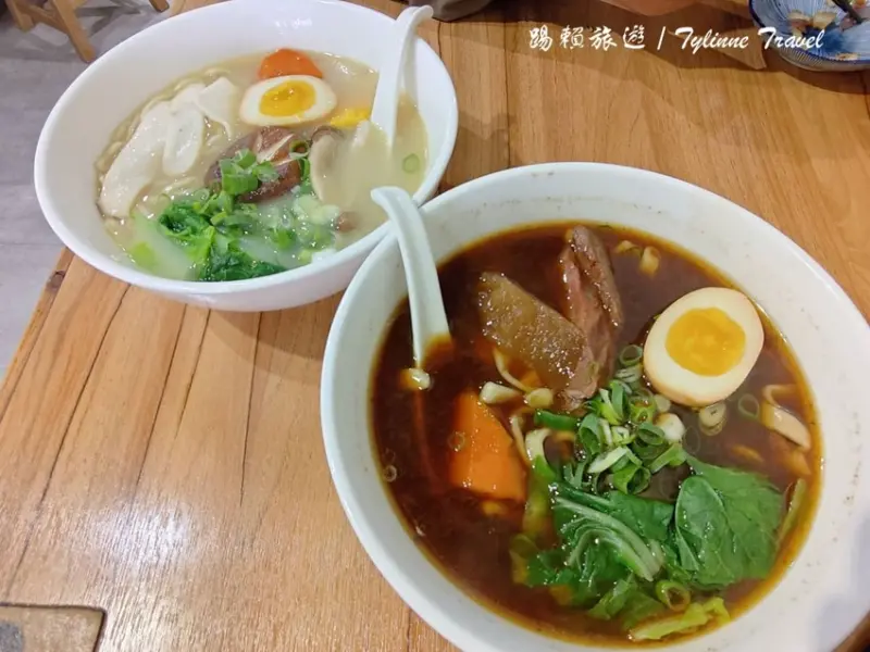 台北市中山區【台北美食】禾牧麵食料理，錦州街文青餐廳 | 濃郁牛肉湯頭、良心雞湯 | 多樣小菜自由挑選 | 行天宮排隊美食推薦