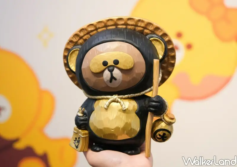 LINE FRIENDS快閃店「熊大狸貓公仔」招福BROWN系列 / WalkerLand窩客島整理提供 未經許可不可轉載。