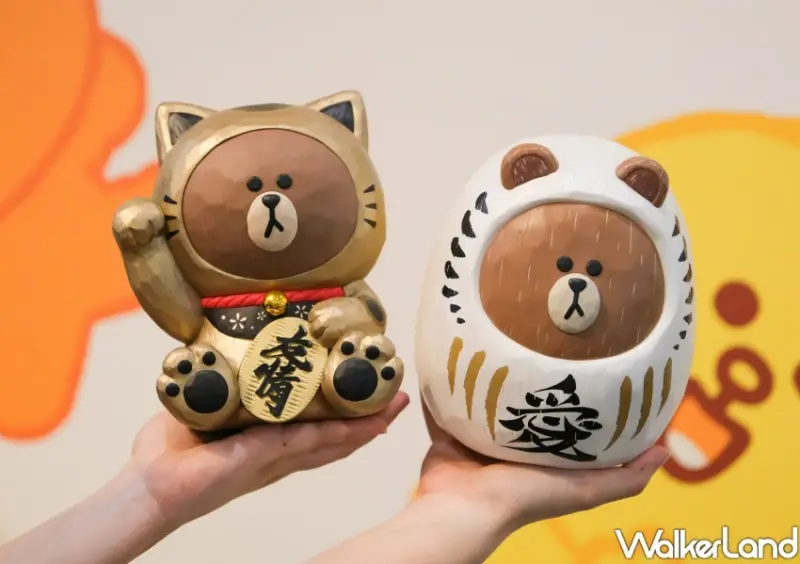 LINE FRIENDS快閃店「招福BROWN系列熊大公仔」 / WalkerLand窩客島整理提供 未經許可不可轉載。