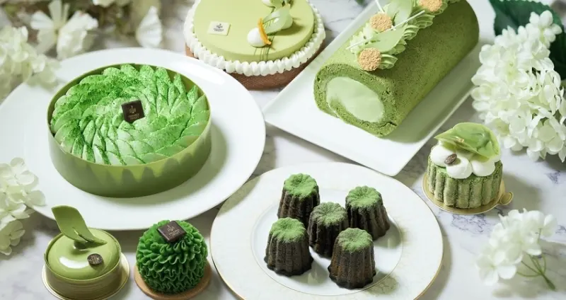 抹茶控一定要吃！JR東日本大飯店台北推出「小柳津抹茶」下午茶、甜點，期間限定抹茶雙人下午茶。