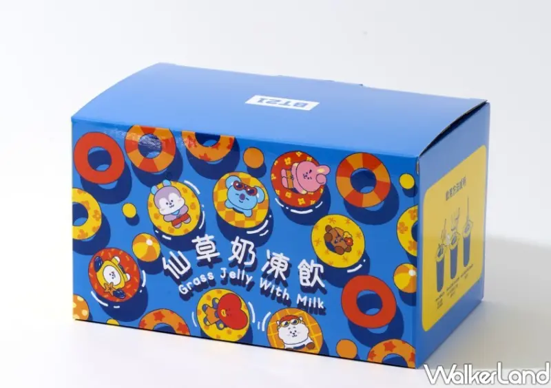 黑丸嫩仙草 BT21仙草奶凍飲 / WalkerLand窩客島整理提供 未經許可不可轉載。