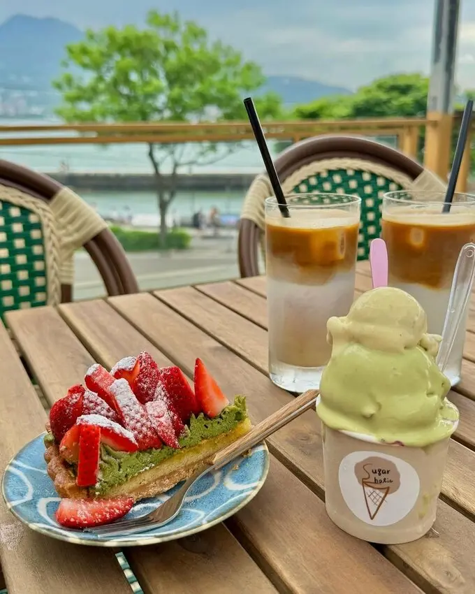 淡水咖啡廳推薦：嗜甜漁港店 / WalkerLand窩客島整理提供 未經許可不可轉載