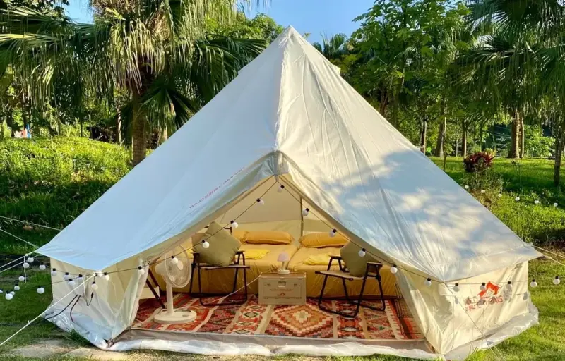 桃園市蘆竹區【桃園茶野裡-山野露營】桃園免裝備露營推薦！有摸蜆池、水中溜滑梯，近虎頭山公園