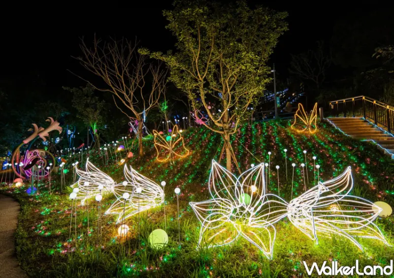 桃園蘆竹大谷山地景科技燈飾藝術展/ WalkerLand窩客島整理提供 未經許可不可轉載。