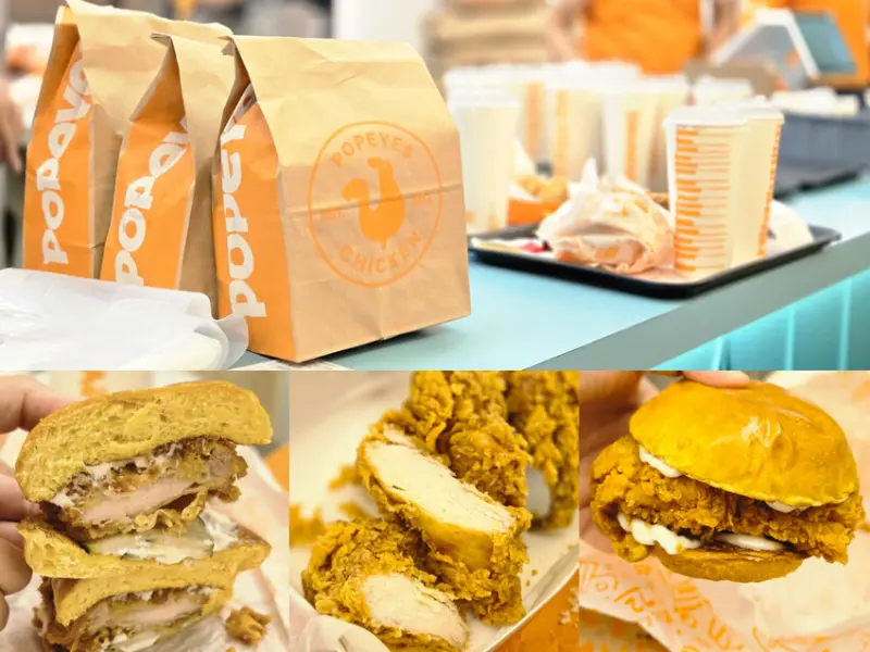 花式脆皮+牛油香，美式連鎖速食Popeyes Chicken炸雞一號店在台北車站商圈