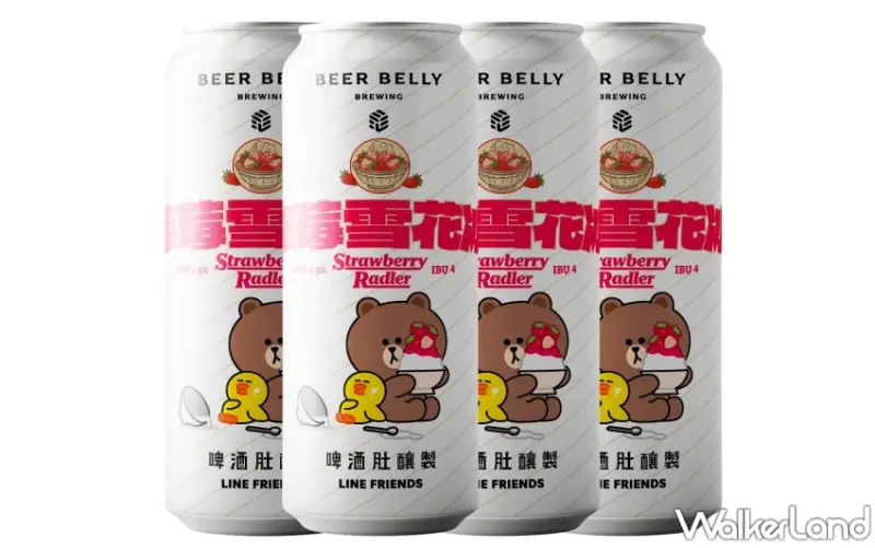 啤酒肚釀製、LINE FRIENDS推出必喝「草莓雪花冰啤酒」，7-11搶先喝。
