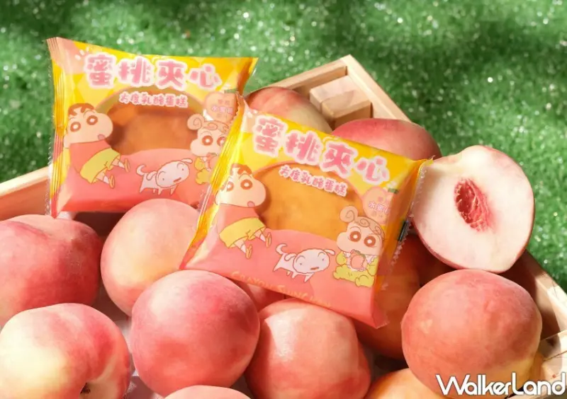 蠟筆小新 蜜桃夾心方度乳酪蛋糕  / WalkerLand窩客島整理提供 未經許可不可轉載。