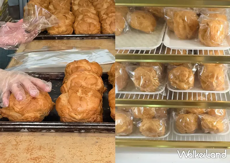 萬里大泡芙「米琪淋乳凍蛋糕」逛金山老街別錯過/ WalkerLand窩客島整理提供 未經許可不可轉載。