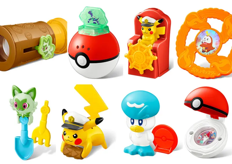 日本麥當勞兒童餐聯手寶可夢！船長皮卡丘、精靈球指南針必收/ WalkerLand窩客島整理提供 未經許可不可轉載。