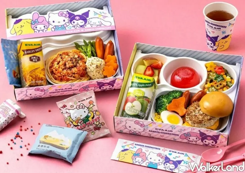 長榮航空 三麗鷗彩繪機航 閨蜜機/ WalkerLand窩客島整理提供 未經許可不可轉載。