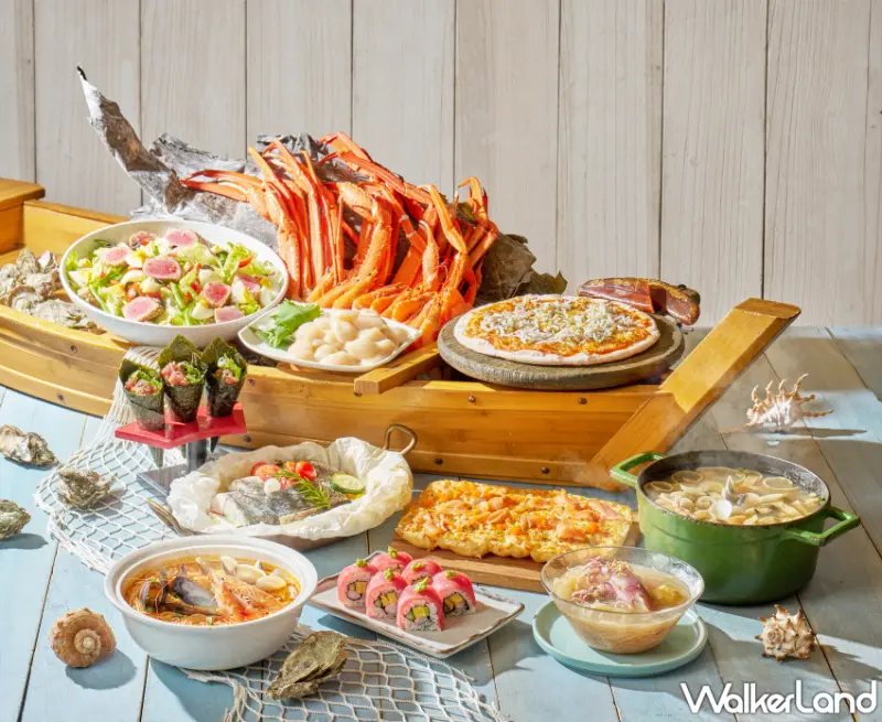 六福敘日9月限時推出「漁獲豐收季」多款海鮮吃到飽，軍教再加碼享8折優惠。