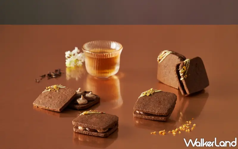 七見櫻堂推出「桂花東方美人三明治餅、香柚碧螺春達克瓦茲」風味甜點，限量手工禮盒加碼風呂敷包裝，為中秋節獻上濃情心意。