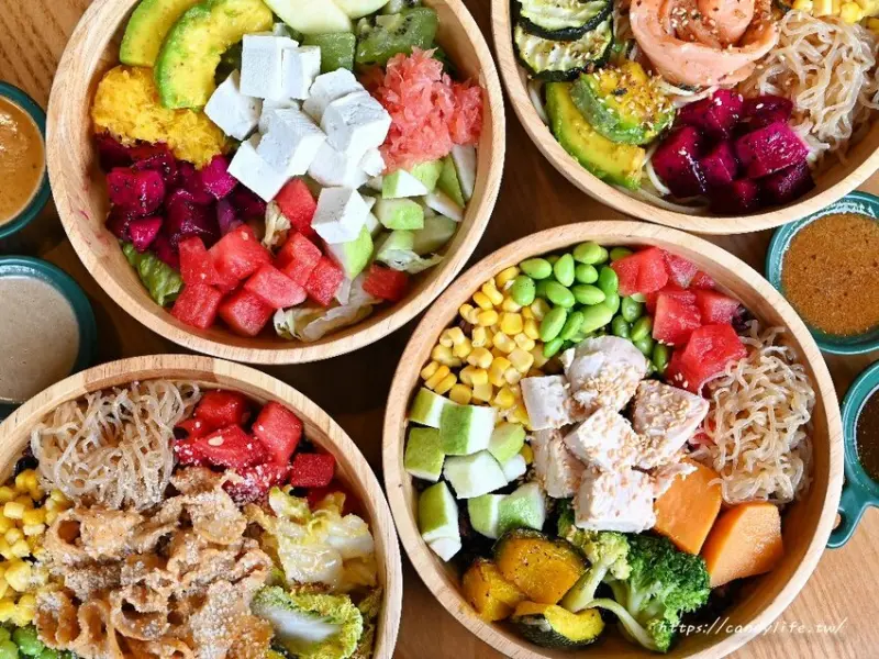 台中市北區貪吃過後Poke｜台中超美波奇碗在這裡！配料豐富，特製醬料也好吃，還有少見的烤時蔬