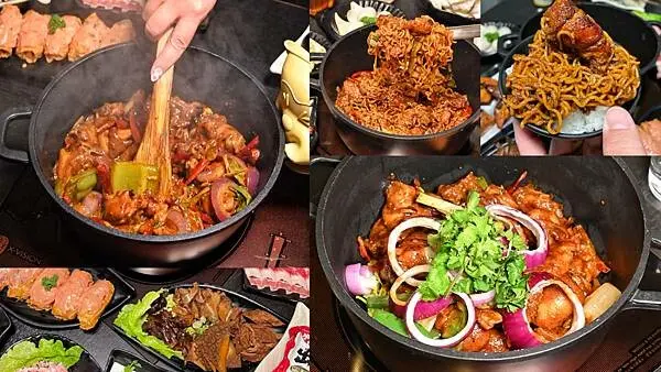 聞雞起爐｜左營區美食｜港式秘製麻辣雞煲一鍋兩吃｜特色鍋物店推推｜雞煲香辣麻口好帶勁｜單點肉盤加價99元再多一盤肉