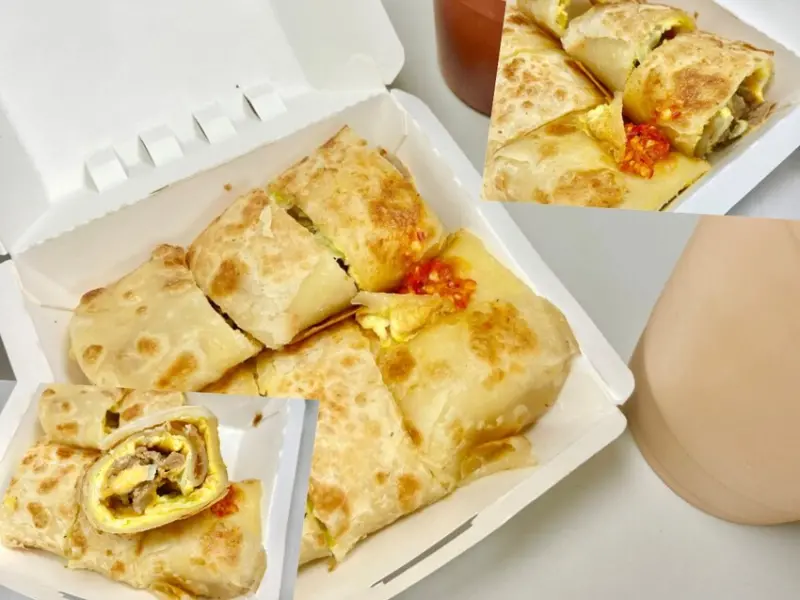 士林捷運站 早餐美食推薦 双胞胎手工蛋餅捲ㄦ 主打現桿的酥皮蛋餅 口味10多種供選擇 2023漲價了