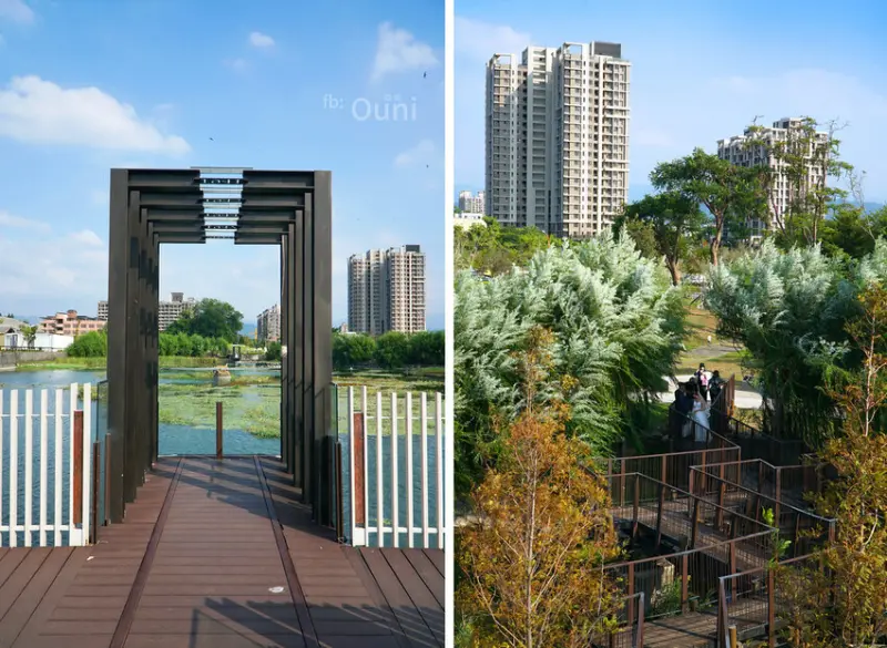 帝國製糖會社台中營業所│台中東區景點。湧泉公園都市稀有生態湖，陽光和煦散步好時光
