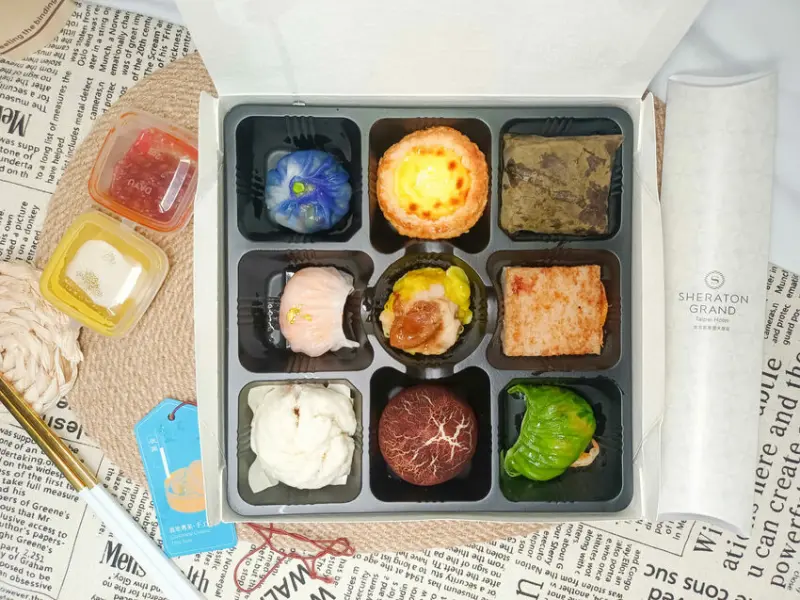 (台北美食)在家享用連續三年榮獲米其林餐盤推薦超美的港點九宮格-台北喜來登大飯店(辰園/安東廳) @Nancy將的生活筆計本