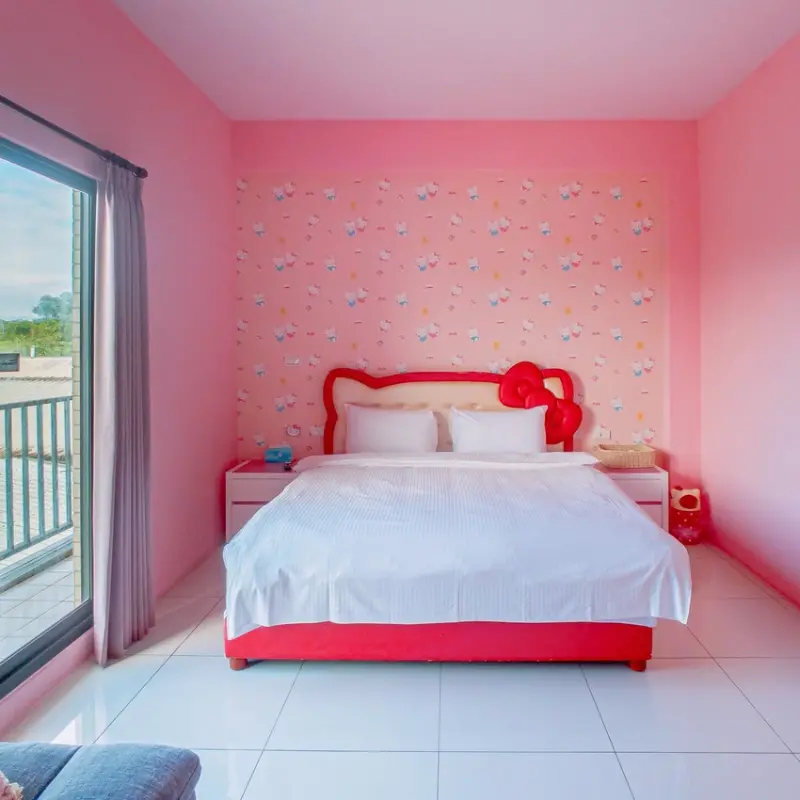 小孩超愛的特色卡通滑梯房、少女們的浪漫粉，親子、朋友都很適合的宜蘭特色民宿 | 【宜蘭縣 五結鄉 宜蘭民宿共和國】貝兒的家-孩子的滑梯民宿