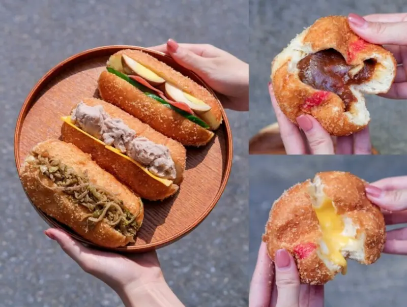 【台中美食】茶奶奶手作點心｜烏日・超人氣純手工銅板小吃，美味滿分的爆餡炸彈甜甜圈 ! - 肉依小姐吃什麼